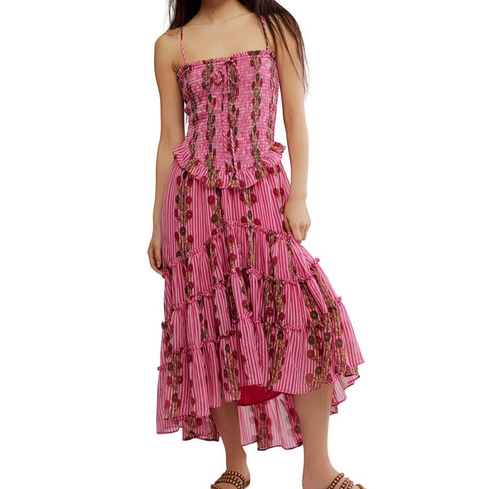 Free People Alejandra Sleeveless Smocked Midi Dress